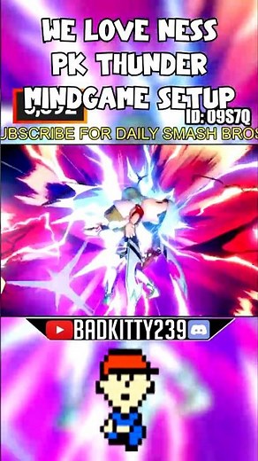 Ness PK Thunder mindgame setup #ssbu #shorts #fyp #viral #smashbros
