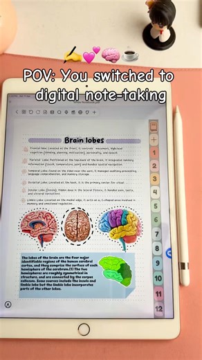 POV: you switched to digital note taking ☕️📖🧠💕#ipadnotes #asmrstudy #digitalnotes