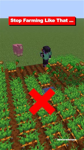 BasicRedstone on Instagram: "Minecraft Crop Farm! #minecraft #minecrafttutorial #minecraftfarm"