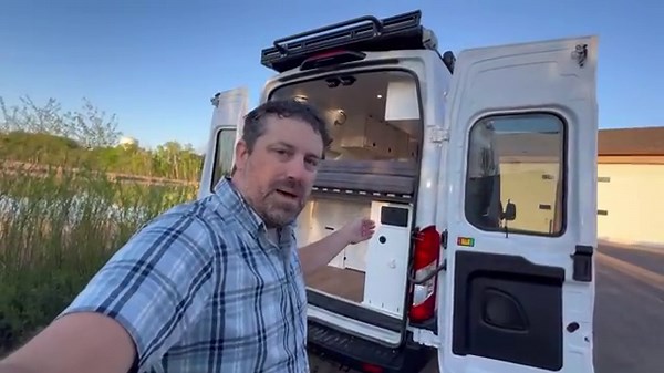 Adventure-Ready Camper Van with Dog Kennel and Expandable bed: Ford Transit AWD Build | Minnesota