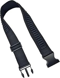 50 Rounds 22 Caliber Cartridge Belt, Rifle Ammo Belt, Adjustable Pistol Ammunition Bullet Belt .22 Cal Tactical Hunting Bandoleer for .22LR .17 HMR .22WMR 5.56mm .25Cal 10/22