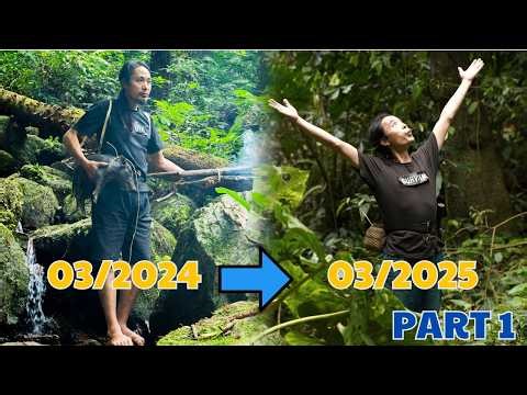 solo survival- Make Shelters, Eat Tree Cores, Eat Insects, Set Mouse Traps | Sumatra's Instincts
