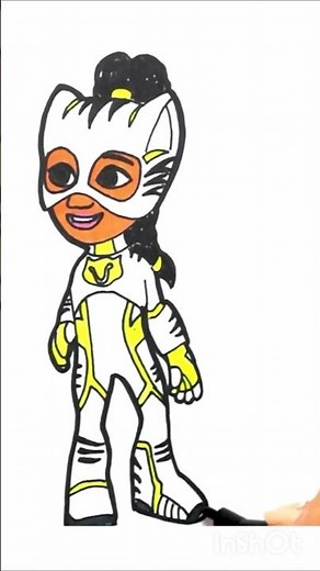 How to draw White Tiger Spidey amazing friends #spiderman #drawings art #howtodraw #short #coloring