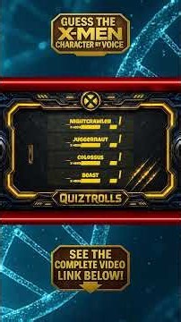 Guess the X-Men Character by Voice!🧬| X-Men Quiz (Part 2 - Short 1) #xmen