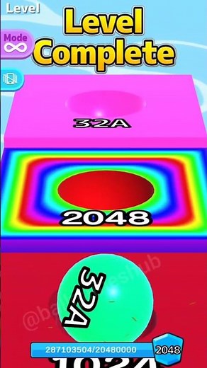 32A Lime Ball Hits 32 Then Drops to 1024 😱🔥 Ball Run 2048 #shorts