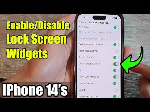 iPhone 14's/14 Pro Max: How to Enable/Disable Lock Screen Widgets