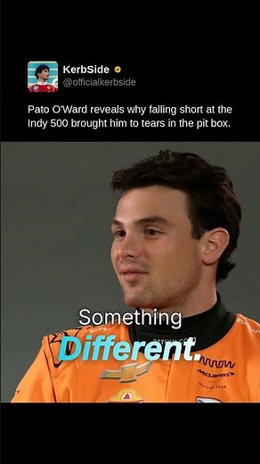 Pato O'Ward reveals why falling short at the Indy 500 brought him to tears in the pit box.