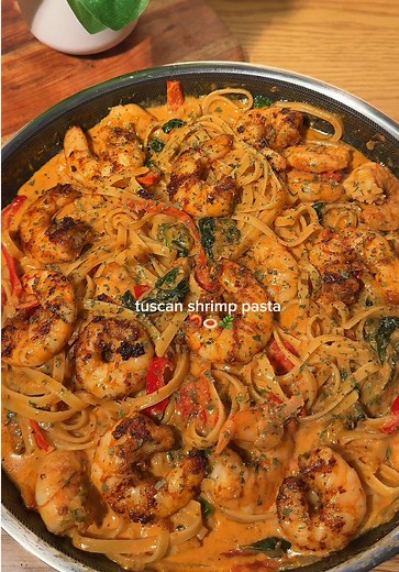 Delicious Tuscan Shrimp Pasta Recipe