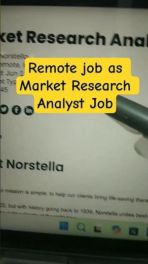 Remote Job as Market Research Analyst #workfromanywhere #remotejobs #researchjobs #marketresearchjob