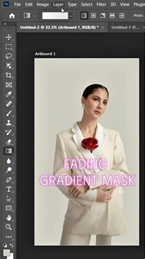 unlock the magic of gradient mask #photoshop #photoshoptutorial #tutorial #graphics #gradient #fade