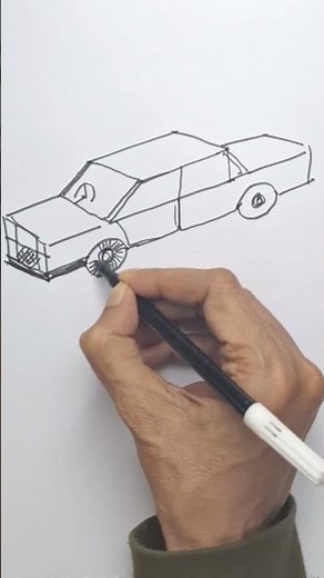 Draw a car in 3d perspective easy for beginners