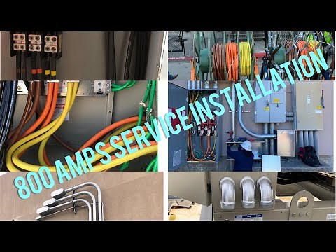 Installing 800 Amps Service Parallel feed To Chiller On Roof Top #electrician #construction #texas