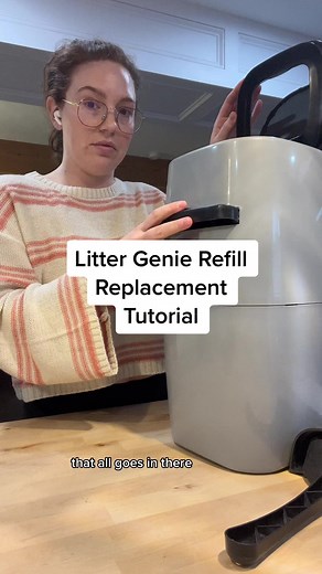 Litter Genie refill tutorial for my cool cats #howto #notsponsored #littergenie #catsoftiktok #cat #catlitter #fyp #catmom #tutorial #todayilearned