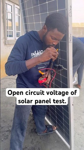 How to test open circuit voltage of a solar panel. #solarpanel