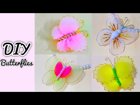 How To Make Nylone Stocking Butterfly Easily