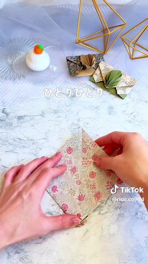 オシャレな折り紙ポチ袋の作り方