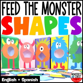 Feed the Monster Shapes Sorting Game Shape Recognition Shapes Kindergarten