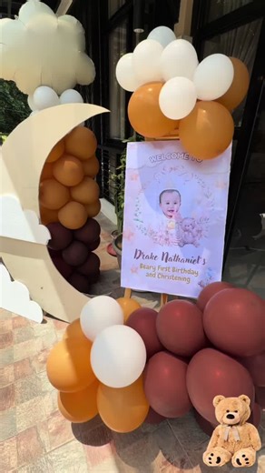 Happy Baptism & BEAR-y 1️⃣st Birthday to our sweet little Teddy Bear , Drake Nathaniel!🧸🥳🎉 We had the sweetest time bringing this bear themed party to life.💫Here’s to many more milestones, cuddles & memories. May God Bless you & your family even more.😇🙏 📍Amesola Spring valley Convention Hall Naga Camarines Sur 🧸🎈Backdrop Styling Package F 🏰 White Castle Slide 🛝Small Playground (Beige & White Set) 🫧Balloon Dome A party without a TEDDY BEAR is like a face without a SMILE!😊 Thank you s