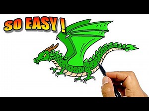 How to draw a dragon easy step by step easy version | Easy Drawings