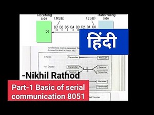 serial communication in microcontroller 8051 in hindi||Basic of serial communication Part-1