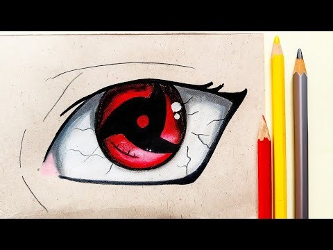 How to Draw Itachi's Mangekyou Sharingan - Amaterasu- Step By Step Tutorial | Naruto shippuden