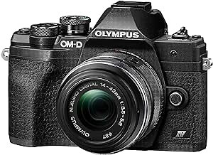 Olympus OM-D E-M10 Mark IV Black Camera Body & Olympus M.Zuiko Digital 14-42mm F3.5-5.6 II R Lens