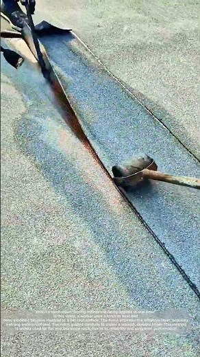 Torch-Down Roofing Membrane Installation – Real Flat Roof Work! #skills #shorts