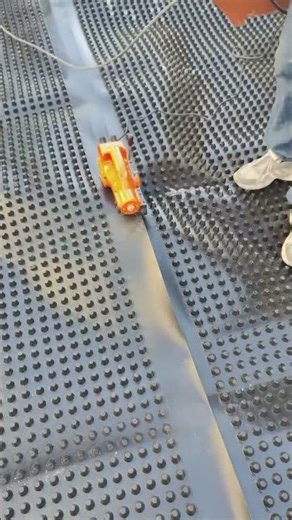 Smart welding process dimple sheet membrane #cementblanket #pondliner #geomembrane #geosynthetics