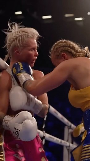 Matchroom Boxing on Instagram: "The Blonde Bomber is 𝐁𝐀𝐂𝐊 💣 @ebanie_bridges defends her IBF World Bantamweight Title against fellow Australian Avril Mathie on the #HaneyPrograis undercard 👑 #BridgesMathie live on @daznboxing, Dec 9 👊"