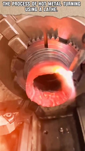 8.8K views · 12 reactions | The process of hot metal turning using a lathe. #machine #metal #hotmetal #lathe #trending | M-Tube TV | Facebook