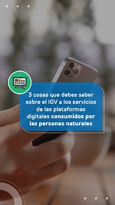 5.8K views · 26 reactions | ✅ En este video te informamos 3 puntos claves que debes conocer sobre el mecanismo para recaudar el IGV de los servicios digitales brindados por proveedores extranjeros a personas naturales en el país  | Ministerio de Economía y Finanzas del Perú | Facebook