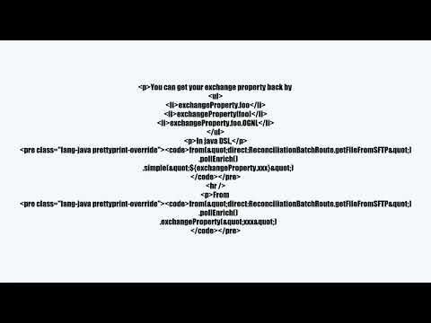 Pass parameters between routes camel apache