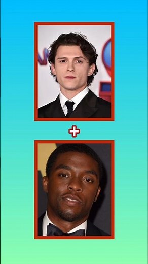 AI-generated, realistic portrait, Tom Holland & Chadwick Boseman