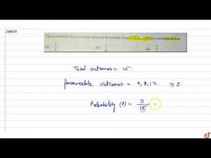 The probability that a number selected at random from 1,2,3, , 15 is a multiple of 4 is