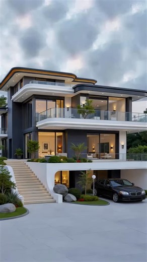 luxurydreamhub on Instagram: "Where architectural dreams come to life! ✨ This breathtaking home with its sleek design and grand scale is pure genius. An absolute masterpiece.  #luxuryhomes #modernmansion #dreamhome #architecture #housegoals #luxurylifestyle #designinspo #exteriordesign #cleanlines #homedesign #realestate #viralhomes"