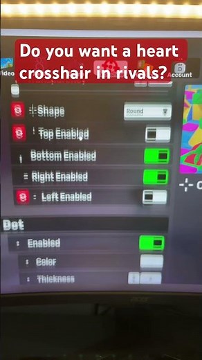 How to get heart crosshair in rivals