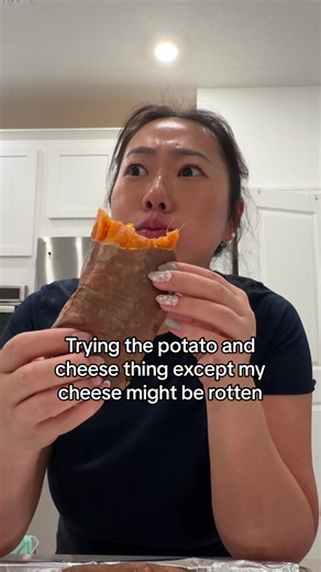 Trying Potentially Rotten Cheese with Potatoes