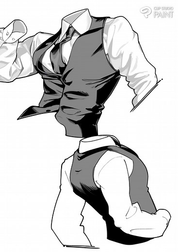 着て、描けて、ハッピーなスーツイラスト