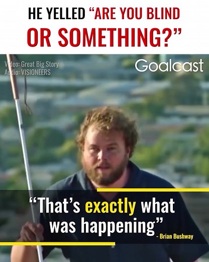 Record breaking mountain biker Brian Bushway became totally blind at the age of 14. He went from being an active teen outdoors to depression and uncertainty. He never thought he would be able to ride his bike again, until he developed a superpower that allowed him to see. | Goalcast