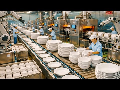 Inside the Factory: How Millions of Plates & Bowls Are Made | Full Automated Process