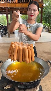 Cooking fired hot dog make fired noodle recipe | A2 Cooking