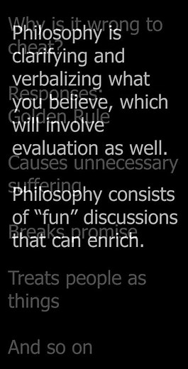 Why Some Philosophers Define Philosophy as Concept Clarification (& why is it wrong to cheat)