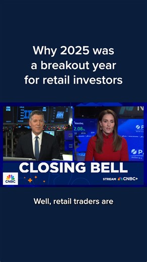 CNBC’s Kristina Partsinevelos reports on how 2025 became a breakout year for retail investors. cnb.cx/3MyGyLI | CNBC