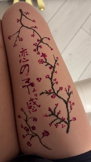 Cherry Blossom Henna Tattoo Designs
