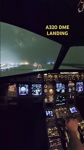 A320 Cockpit Landing at Moscow DME | Real Pilot View #shorts