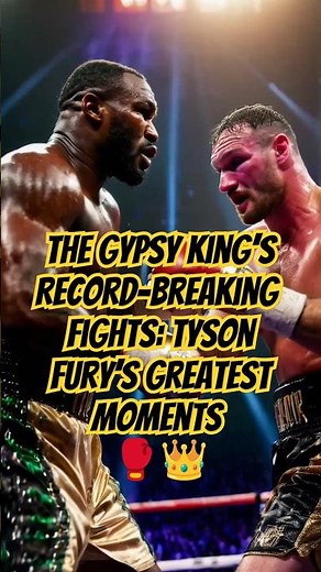 The Gypsy King’s Record-Breaking Fights: Tyson Fury’s Greatest Moments 🥊👑#gypsy #boxing