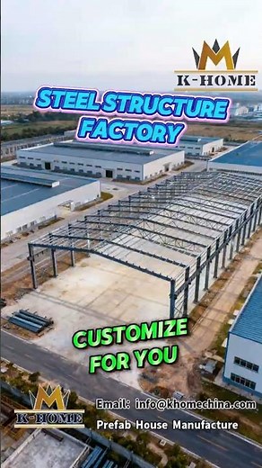 ⚙️ How a Steel Factory is Built | Fast & Efficient & Customize 🔥#steelstructure #steelfactory