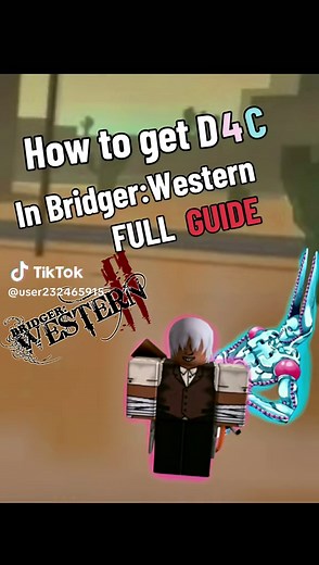 HOW TO GET D4C Credit to @ysn for the D4C clip #bridgerwestern #jjba #bridger #jojosbizarreadventure #roblox