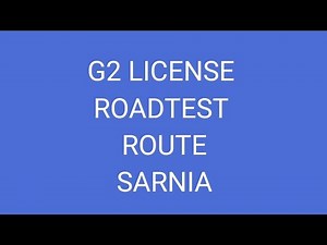 G2 Test Route Sarnia Drivetest