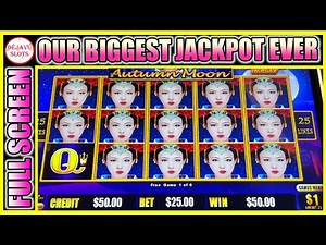 OUR BIGGEST JACKPOT EVER ON MILLION DOLLAR DRAGON LINK AUTUMN MOON SLOT MACHINE